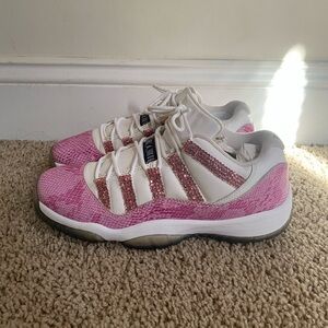 Snakeprint Pink Jordan 11s low